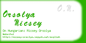 orsolya micsey business card